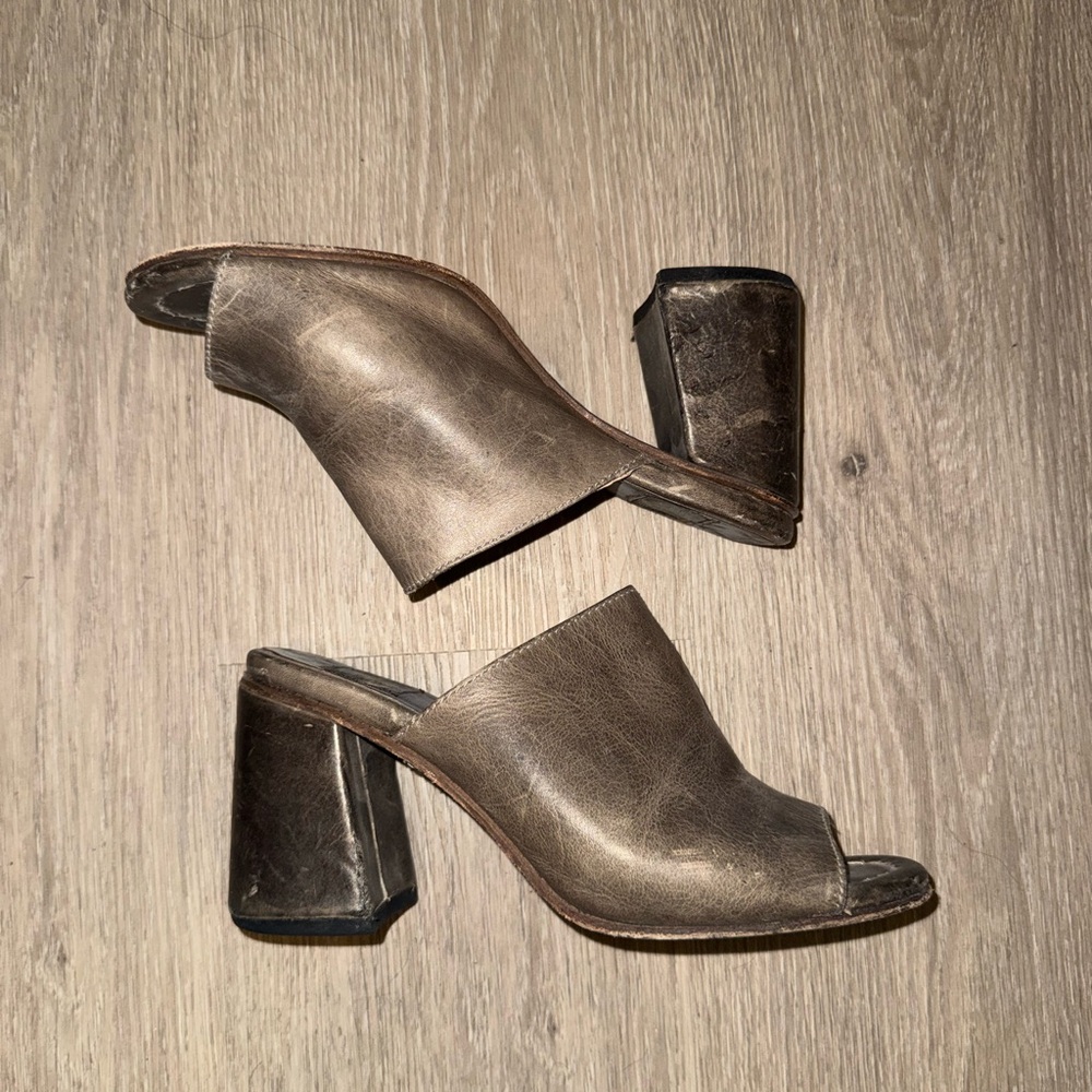 Freebird Trina Black Block Heel Mules